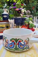 Villeroy & Boch Luxemburg sauspan met decor kip en haan uit, Overige typen, Ophalen of Verzenden, Zo goed als nieuw, Overige stijlen