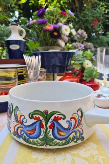 Villeroy & Boch Luxemburg sauspan met decor kip en haan uit  beschikbaar voor biedingen