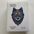Houten legpuzzel Wolf, Ophalen of Verzenden, Minder dan 500 stukjes, Zo goed als nieuw, Legpuzzel
