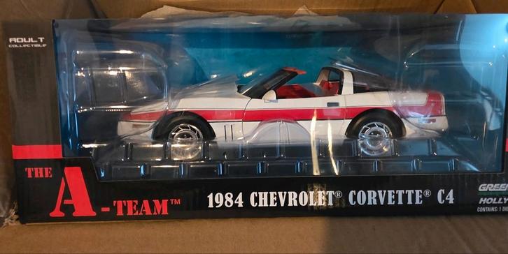 A-Team 1984 Chevrolet Corvette C4 Diecast Model, Hobby en Vrije tijd, Modelauto's | 1:18, Nieuw, Auto, Overige merken, Ophalen of Verzenden