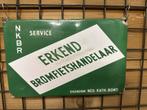 Erkend Bromfietshandelaar emaille bordje, Verzamelen, Merken en Reclamevoorwerpen, Reclamebord, Gebruikt, I, Ophalen of Verzenden