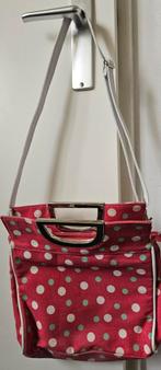Roze/wit polkadot tas met verstelbare hengsels, Ophalen of Verzenden, Gebruikt, Roze, Rugtas