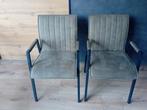 4 industriële Eetkamerstoelen, Huis en Inrichting, Stoelen, Ophalen, Gebruikt, Overige kleuren, Metaal