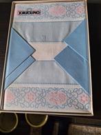 Vintage JORZOLINO tafellaken blauw pastel paastafelkleed, Nieuw, Blauw, Ophalen of Verzenden