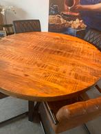 Mango houten eetkamer tafrl 130 cm, Ophalen, Zo goed als nieuw, Rechthoekig, 100 tot 150 cm