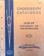 Onderdeelen Catalogus 1938-1939 Ford V-8, Ophalen of Verzenden