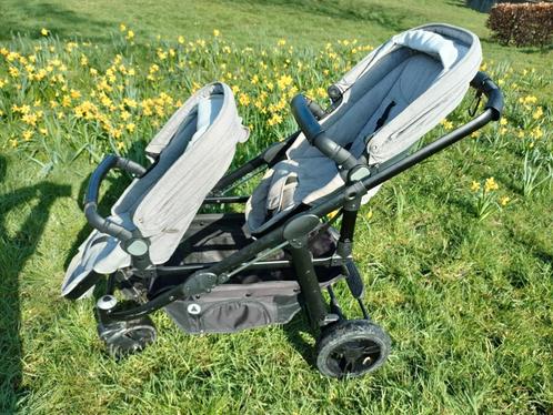 topmark duowagen in de kleur grijs, Kinderen en Baby's, Tweelingen en Meerlingen, Gebruikt, Kinderwagen of Buggy, Ophalen