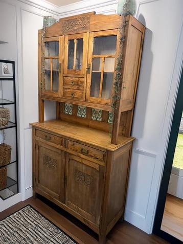 Art Deco / Art Nouveau buffetkast – vintage kast met tegels beschikbaar voor biedingen