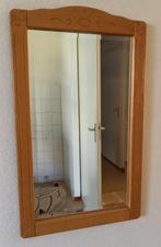 Massief blank eiken spiegel, ladenkastje en voetenbankje, Ophalen, Minder dan 50 cm, Zo goed als nieuw, Minder dan 100 cm