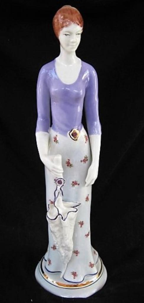 Hollohaza - Vrouw met paraplu parasol (5031), Verzamelen, Beelden en Beeldjes, Zo goed als nieuw, Mens, Ophalen