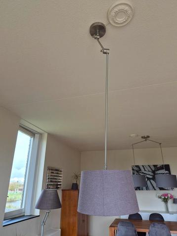 Grijze Stoffen Hanglamp met Ophangsysteem beschikbaar voor biedingen