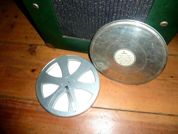 16mm film Siemens klemspoel met blik - label 24cm nieuw, Audio, Tv en Foto, Filmrollen, 16mm film, Ophalen of Verzenden