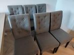 6 eettafelstoelen, Huis en Inrichting, Stoelen, Ophalen of Verzenden, Gebruikt, Hout, .