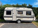 Hobby DeLuxe 430 1988 Perfect onderhouden!!, Caravans en Kamperen, Caravans, Vast bed, Magnetron, Hobby, Treinzit