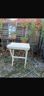 Landelijke side table met los bovenblad, Tuin en Terras, Tuinsets en Loungesets, Ophalen of Verzenden, Zo goed als nieuw