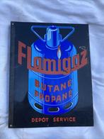 emaille reclamebord mancave retro vintage dubbelzijdig !, Ophalen of Verzenden, Gebruikt, Reclamebord