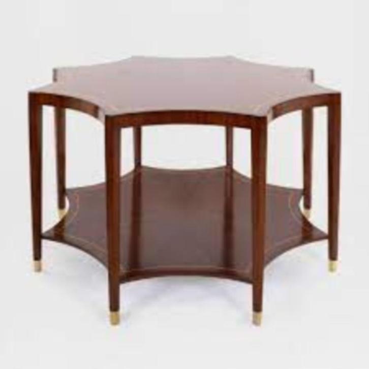 Jansen Furniture Tafel – Mahoniehout | 140 x 140 x 90 cm, Huis en Inrichting, Tafels | Eettafels, Nieuw, 50 tot 100 cm, 100 tot 150 cm