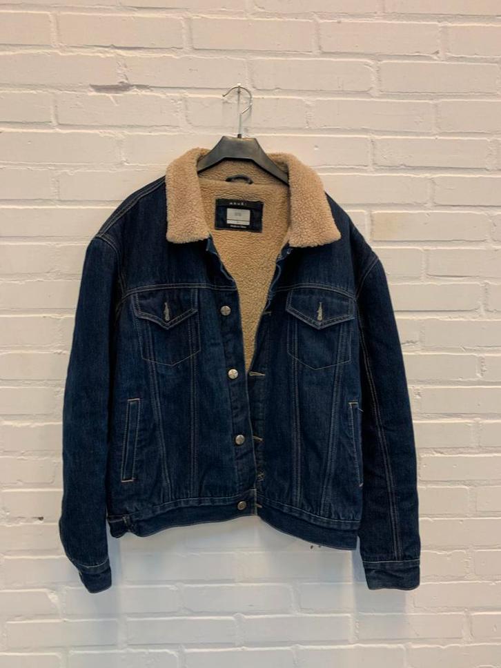 Jas mooie vintage Kusbi spijkerjack spijkerjas met bontkraag, Kleding | Heren, Jassen | Zomer, Zo goed als nieuw, Groen, Ophalen of Verzenden