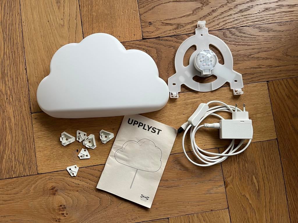 IKEA Upplyst wandlampje wolk wit, Ophalen of Verzenden, Gebruikt, Lamp