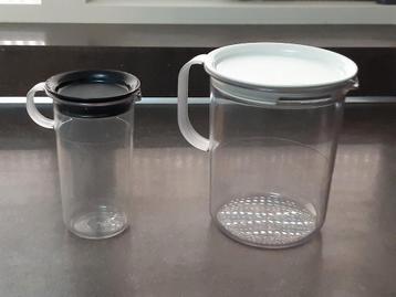 Tupperware doorzichtige kan zwart beschikbaar voor biedingen