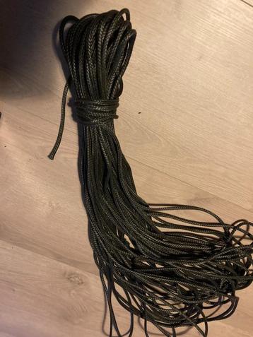  Dyneema touw, 4mm, zwart gewaxed beschikbaar voor biedingen