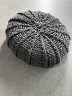 Grijze Gebreide Poef, Ophalen, Minder dan 50 cm, Gebruikt, Rond