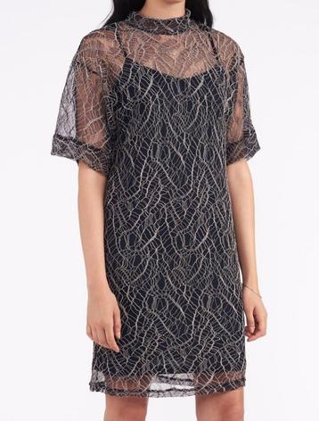 SELECTED FEMME kanten jurk blauw/ecru maat 38/40 beschikbaar voor biedingen