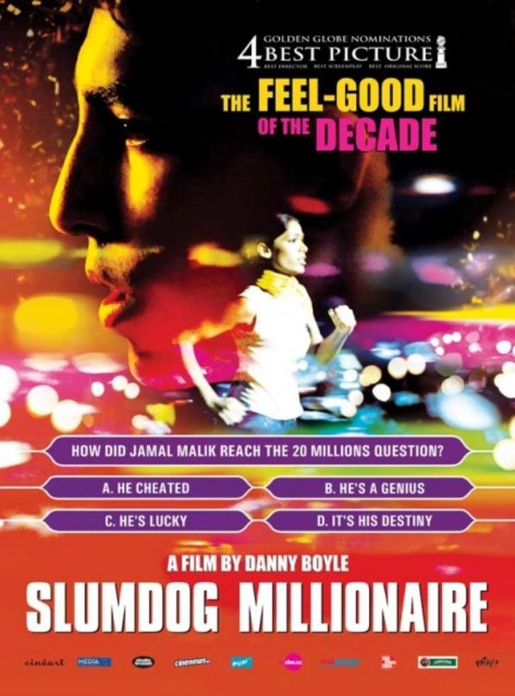 SLUMDOG   MILLIONAIRE     filmposter   en     lobbycard set., Verzamelen, Posters, Nieuw, Film en Tv, A1 t/m A3, Verzenden