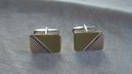 Vintage zilveren Art Deco manchet knopen / Hooijkaas, Ophalen of Verzenden, Zilver