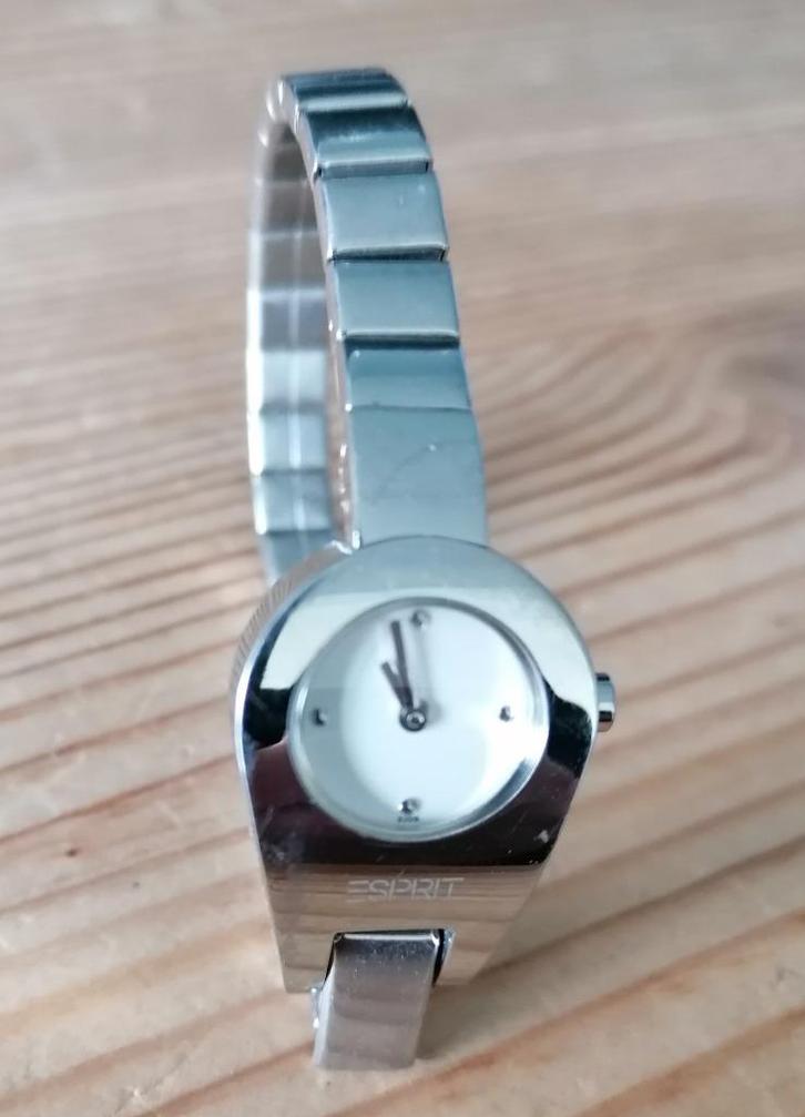 Prima werkend Esprit dameshorloge, Stainless steel., Sieraden, Tassen en Uiterlijk, Horloges | Dames, Gebruikt, Polshorloge, Esprit
