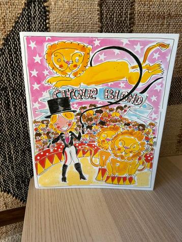 Blond Amsterdam circus klapper ringband ordner roze leeuw beschikbaar voor biedingen