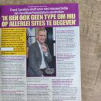 Frank Sanders - zijn man Jos Brink - Artikel Knipsel, Ophalen of Verzenden, 1980 tot heden, Nederland, Knipsel(s)