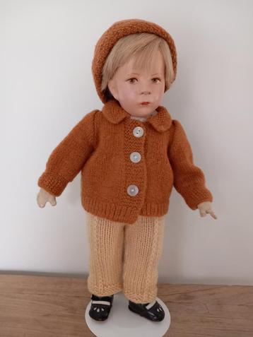 Vintage  wollen poppenkleertjes 3 delig set. jaren 50 beschikbaar voor biedingen