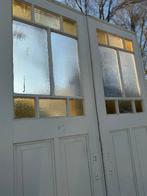 Set schuif / en-suite deuren met glas en roede 263x178cm, Antiek en Kunst, Curiosa en Brocante, Ophalen