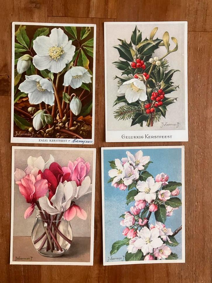 4x Voor het Kind - J. Voerman Jr., Verzamelen, Ansichtkaarten | Themakaarten, Ongelopen, 1940 tot 1960, Natuur, Ophalen of Verzenden