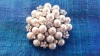 Grote Costume Broche met 'Parels' en Strass. GRATIS Verz., Verzenden, Overige materialen, Broche