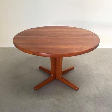 Deense teak ronde tafel jaren 60 70 80 vintage beschikbaar voor biedingen