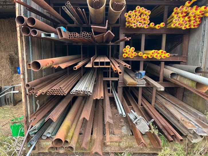 OPRUIMING KOKERPROFIEL STRIP PLAT IJZER, Doe-het-zelf en Verbouw, Metalen, Zo goed als nieuw, Ophalen