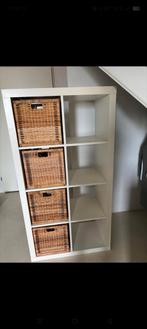 Kast met rieten manden merk kallax, Ophalen, Overige materialen, Gebruikt, 100 tot 150 cm