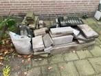 Gratis stenen, bandjes, tegels en palisades, Ophalen, Gebruikt, Beton, Terrastegels