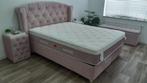 Slaapkamer roze fluweel 160x200, Ophalen, Zo goed als nieuw, Tweepersoons