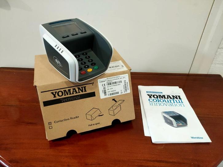 Yomani Pinautomaat - met doos, boekjes en kabels, Zakelijke goederen, Kantoor en Winkelinrichting | Kassa's en Betaalsystemen
