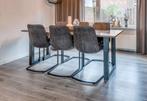 Eettafel 160cm met 6 stoelen, Huis en Inrichting, Tafels | Eettafels, Ophalen, Zo goed als nieuw