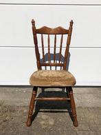 Vintage houten eetkamer stoel (jaren '70), Ophalen, Hout, Gebruikt, Bruin