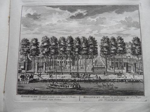 18 Maarsen Buitenverblijf Hoogevecht Kopergravure 1719, Antiek en Kunst, Kunst | Etsen en Gravures, Ophalen of Verzenden