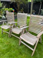 Houten tuinstoelen set 6 stuks., Tuin en Terras, Ophalen, Gebruikt, Hout, Inklapbaar