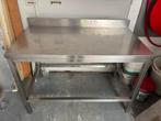 RVS werktafel 130cm, Doe-het-zelf en Verbouw, Werkbanken, Ophalen, Gebruikt, 120 tot 170 cm
