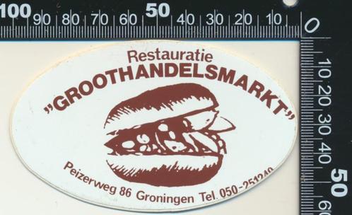 Sticker: Restauratie Groothandelsmarkt - Groningen (2), Verzamelen, Stickers, Zo goed als nieuw, Bedrijf of Vereniging, Verzenden