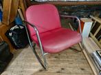 Vintage buisframe schommelstoel, Ophalen, Gebruikt, 50 tot 75 cm, Leer