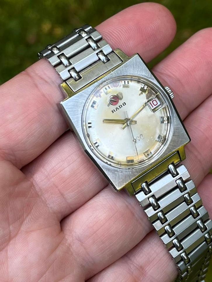 Leuke vintage Rado 990 automaat brutalist’, Sieraden, Tassen en Uiterlijk, Horloges | Antiek, Polshorloge, Overige merken, Staal